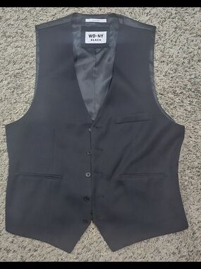WD.NY Black Men's Formal Vest